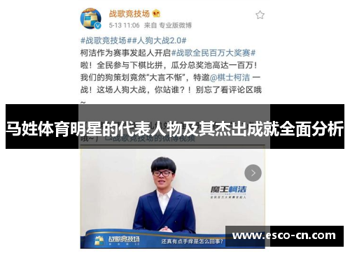 马姓体育明星的代表人物及其杰出成就全面分析